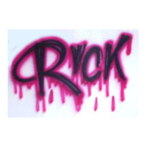 Your name airbrushed in our dripping style lettering