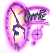 Classic Airbrushed Gymnast Design