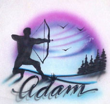 Airbrushed Bowhunter personalized shirt