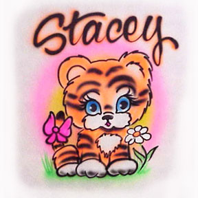Cute Tiger Kitten airbrush shirt
