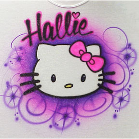 Airbrushed Hey Kitty Personalized shirt