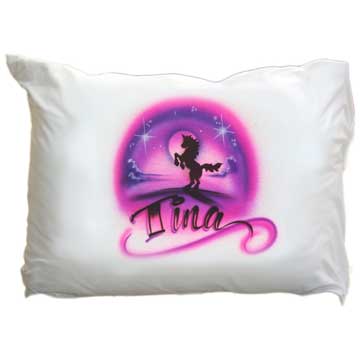 Airbrushed Magical Unicorn Personalized Pillowcase