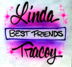 Best Friends with stars airbrushed shirt