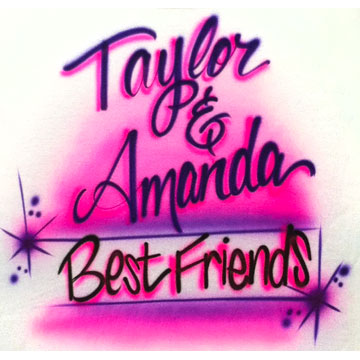Best Friends Airbrushed Design- Our Most Popular Design!