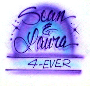 Two names Forever airbrushed shirt for couples