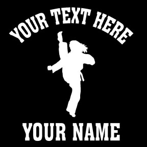 6 in White Vinyl Personalized Martial Arts Decal