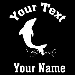 6 \" white Leaping dolphin vinyl decal