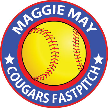 Personalized Circle Fastpitch Softball Decal with player\'s name and team name
