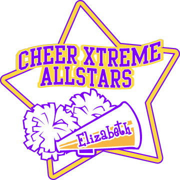 Cheer Star Personalized Decal