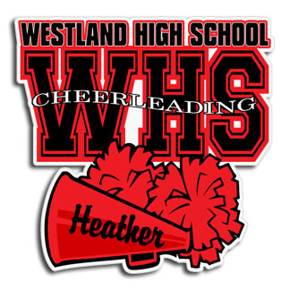 Varsity Cheer Megaphone Decal with personalization