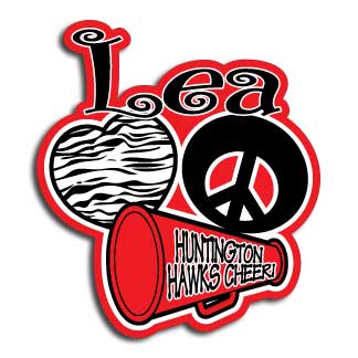 Huntington Hawks Cheer Personalized Decal