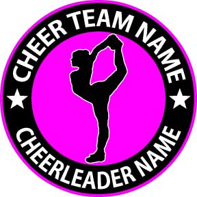 Personalized Standing Pose Cheerleader decal