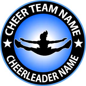 Personalized Jump Pose Cheerleader Decal