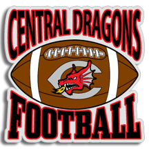 Full color Central Dragons Football vinyl decal
