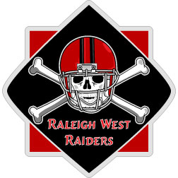Skull and Crossbones football decal with team name