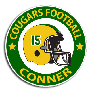 Personalized Cougars Football helmet Decal