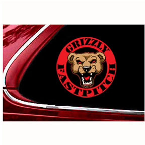 Grizzly Fastpitch Vinyl Car decal
