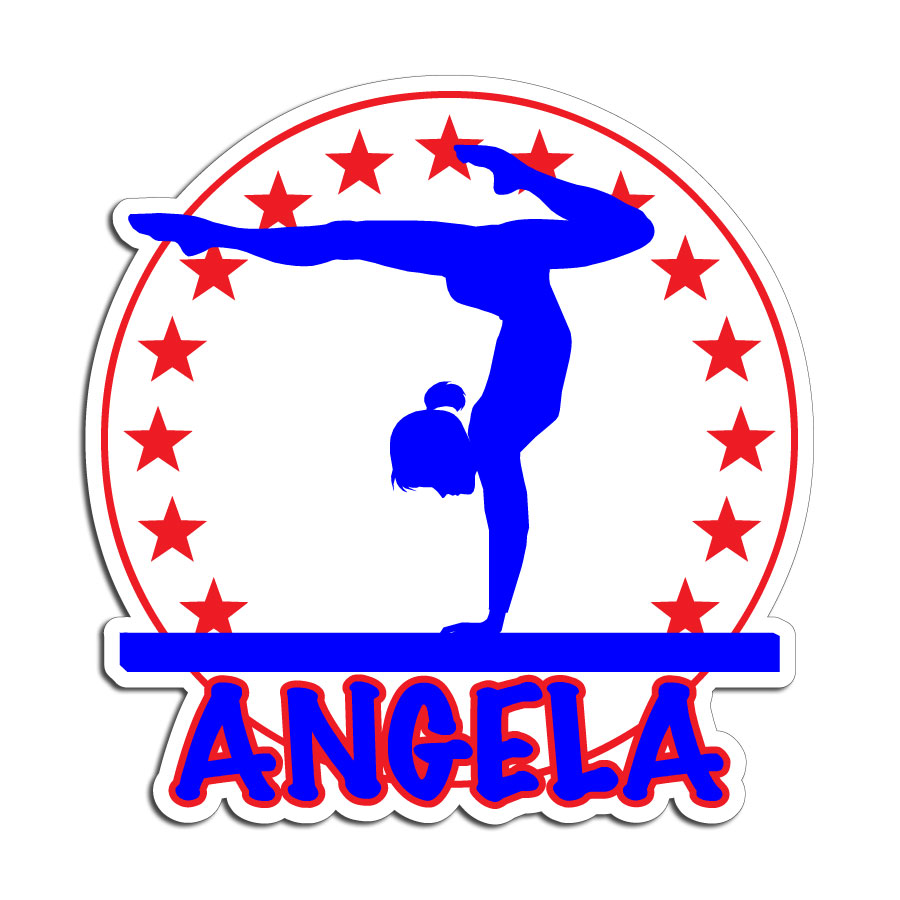 Personalized Full color Gymnastics Vinyl Decal