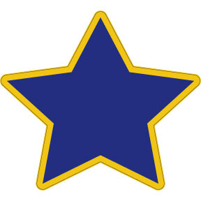 2.25\" star decal for helmets or other hard surfaces.