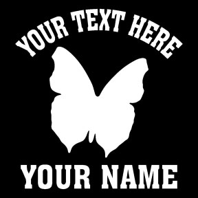 6 \" white butterfly vinyl decal
