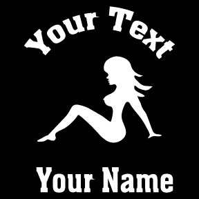 6 \" white sexy girl decal