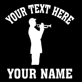 6" White trumpet player vinyl decal