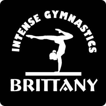 6 in white Gymnast on beam Decal - includes gym team name
