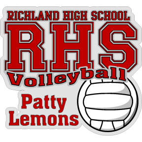 Personalized Volleyball Decal with Varsity Lettering