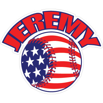 All American Baseball Decal personalized