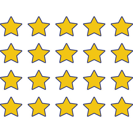 1" star decals for helmets or other hard surfaces. qty 40
