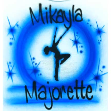 Airbrushed Majorette Personalized shirt