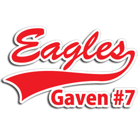 Eagles Baseball Personalized Decal