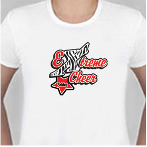 Imprinted eXtreme Cheer shirt with personalization