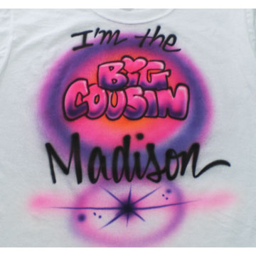 Airbrushed "I'm the Big Cousin" Shirt