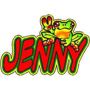 Tree frog and name decal