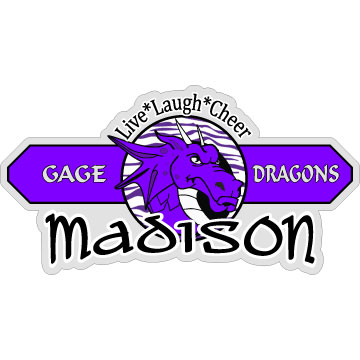 Live-Laugh-Cheer Gage Dragons Personalized decal