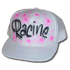 Airbrushed name with stars snapback hat