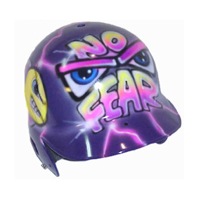 Girl's "No Fear" Airbrushed Helmet