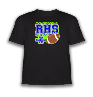 Black High School Football Shirt
