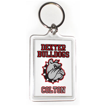Bulldog Mascot personalized key ring