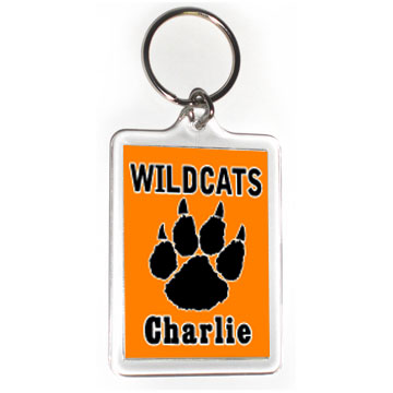 Mascot claw personalized key ring