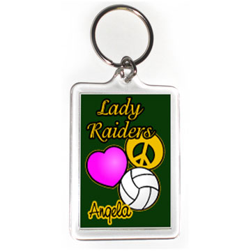 Peace Love Volleyball Key Ring