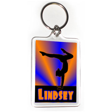 Personalized Gymnastics key ring
