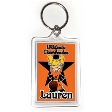 Adorable Cheerleader All Star Personalized Keyring