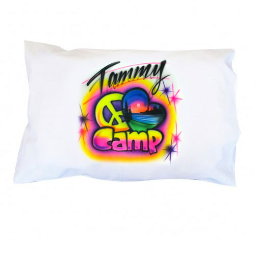 Airbrushed Love Peace Camp Pillowcase