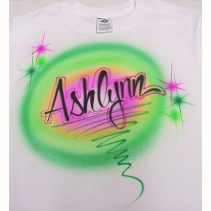 Personalized airbrush shirt - YOUR NAME!