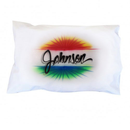 Color Sprays Name Design Airbrushed Pillowcase