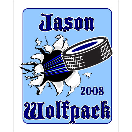 Hockey Puck personalized poster  18"x24"