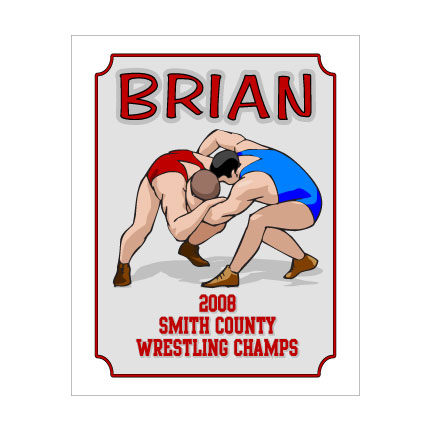 18X24\" Personalized Wrestling poster