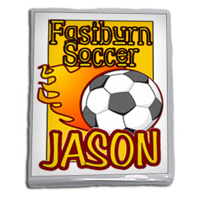 Personalized flaming soccer ball album